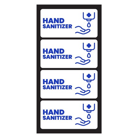 Fuel Stickers Hand Sanitizer Sticker, Commercial Hand Sanitizer Dispenser Label, Hvy-Dty, 2''x1'', 4PK Z-2X1HNSTZ-4PK